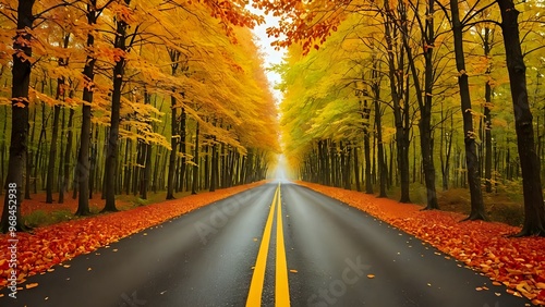 road in autumn