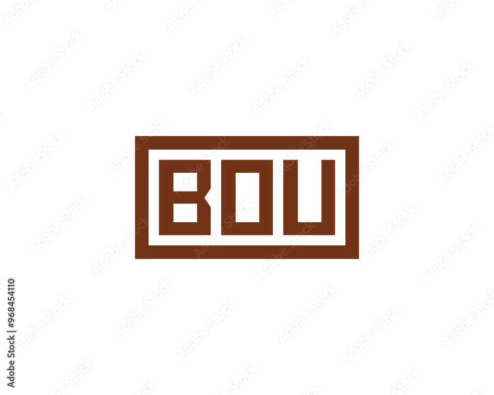 BOU logo design vector template. BOU BOU logo design vector template. BOU