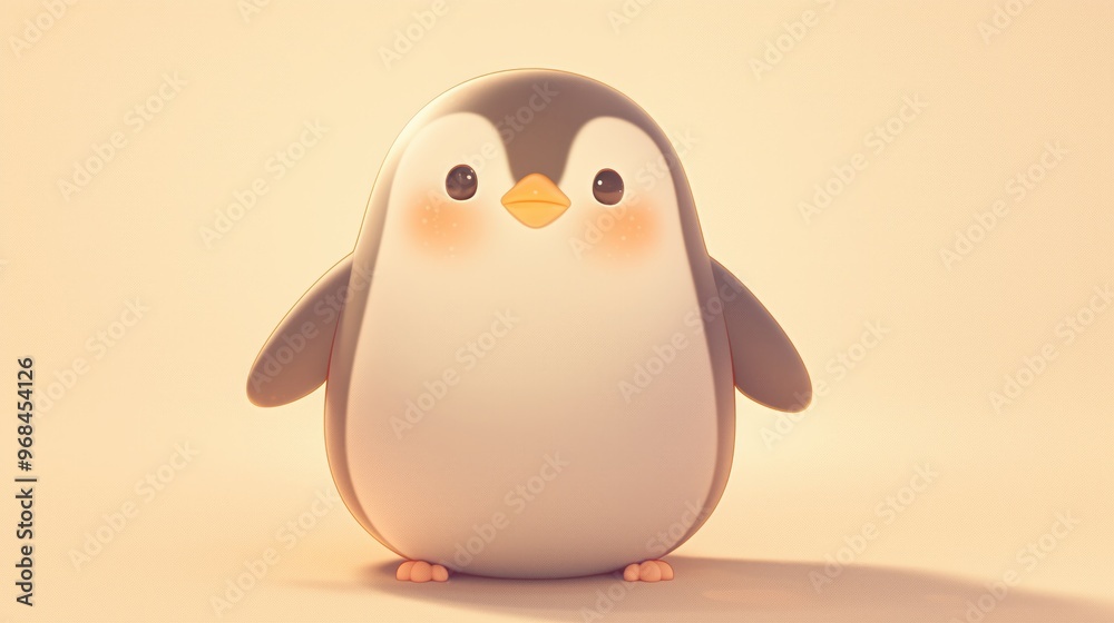 Illustration of a cute penguin doll Illustration of a cute penguin doll
