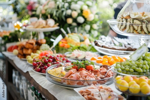 Wallpaper Mural Catering food on long table, Party Torontodigital.ca