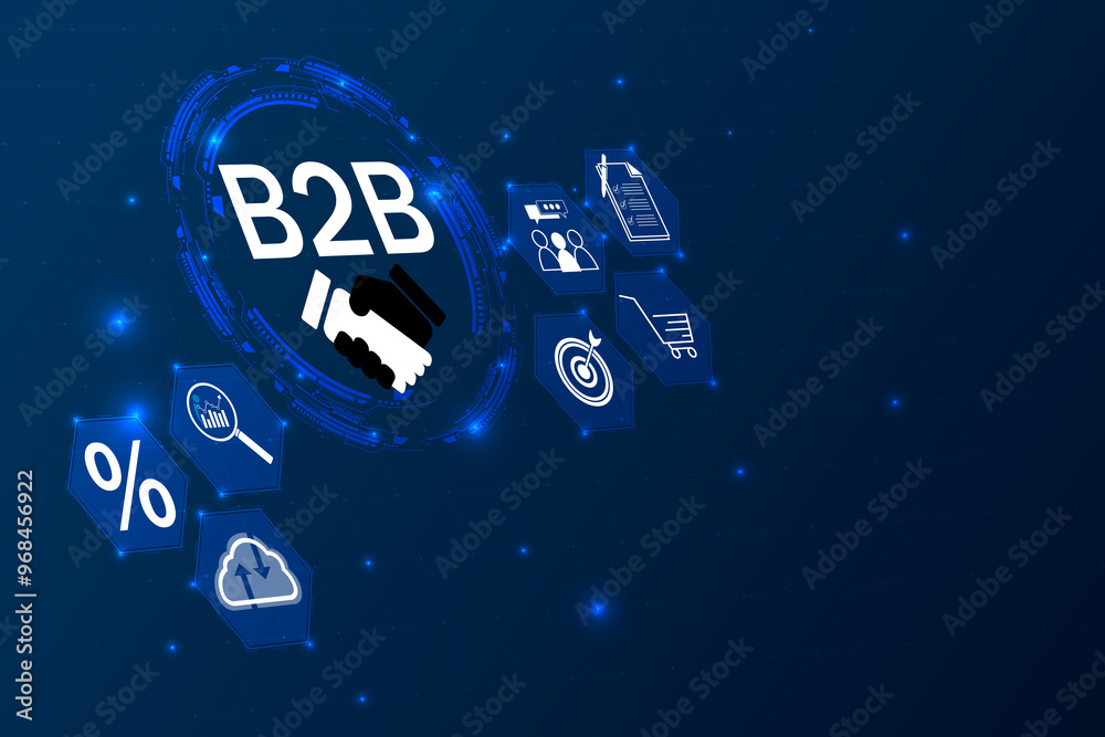 Internet and network concept. B2B Business company commerce technology marketing concept. Internet and network concept. B2B Business company commerce technology marketing concept.