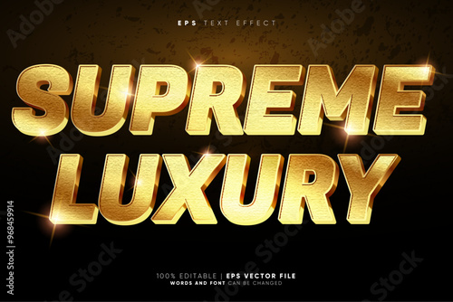 Supreme Luxury Gold 3D Text Effect