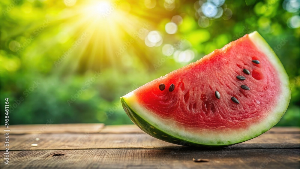 Close-up of a juicy piece of watermelon on a hot summer day, watermelon, fruit, summer, refreshing, ripe, red, sweet, tropical Close-up of a juicy piece of watermelon on a hot summer day, watermelon, fruit, summer, refreshing, ripe, red, sweet, tropical