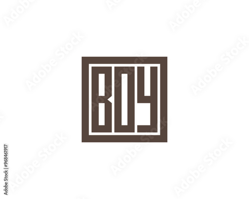 BOY logo design vector template. BOY