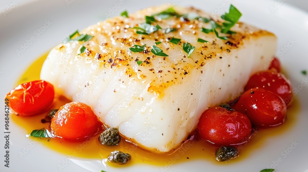Pan Seared Fish with Cherry Tomatoes and Capers Pan Seared Fish with Cherry Tomatoes and Capers