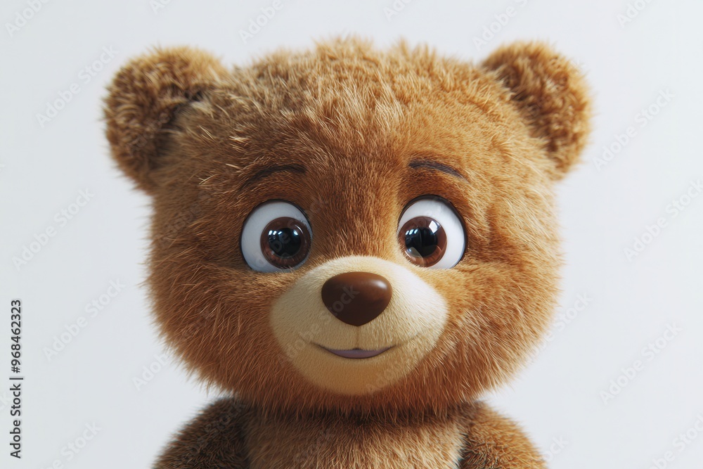 Adorable cartoon bear character with bright eyes and soft fur, perfect for children's media and playful designs. Adorable cartoon bear character with bright eyes and soft fur, perfect for children's media and playful designs.