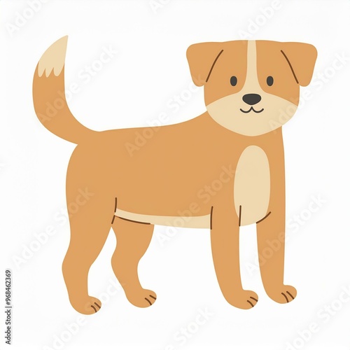 dog puppy illustration isolated on white