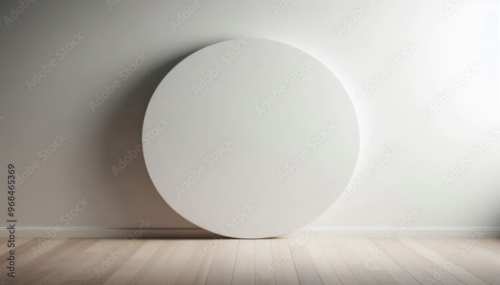 a circle space with white wall a circle space with white wall
