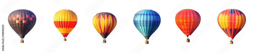 Fototapeta premium set of colorful hot air balloons