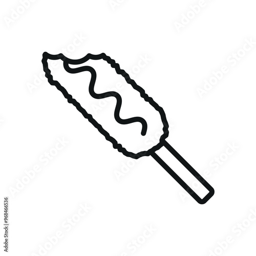 Corn dog food beverage icon vector basic design simple and modern photo