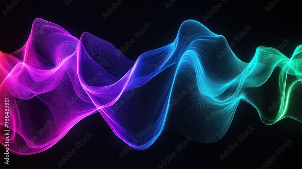Abstract Colorful Waves, Neon, Rainbow, Flowing Lines, Glowing, Digital Art Abstract Colorful Waves, Neon, Rainbow, Flowing Lines, Glowing, Digital Art