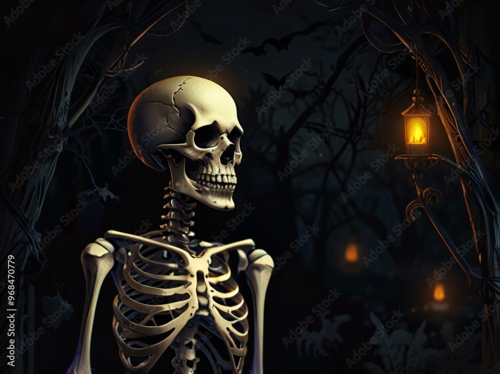 halloween skeleton with skull halloween skeleton with skull