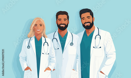 Medical professionals in white coats