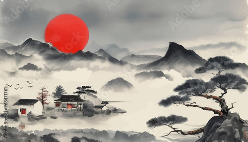 Moonlit Mountain Retreat