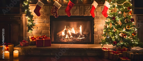 Activities and culture for New Year and Christmas festivals in the form of graphic advertising background