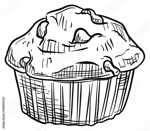 cupcake handdrawn illustration