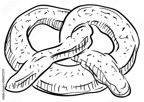 pretzel handdrawn illustration