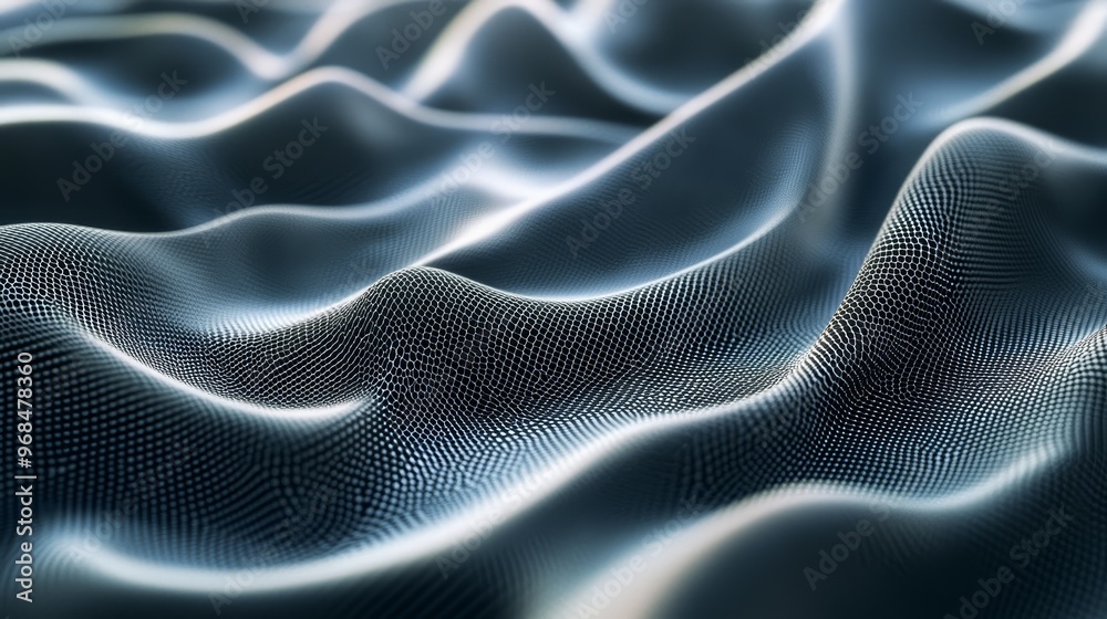 Obraz premium Abstract Wavy Grid Pattern Technology Background