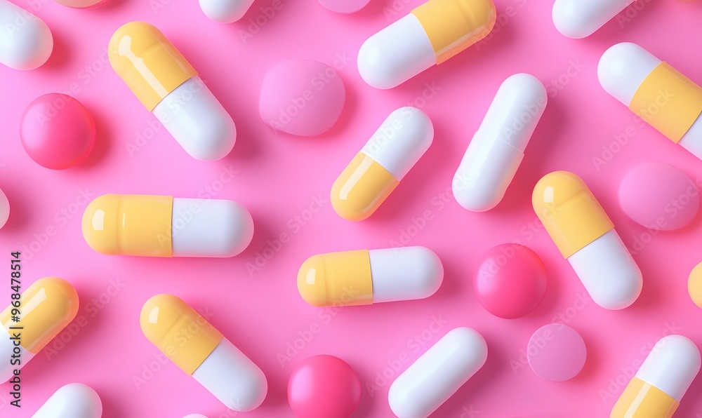 many pill 3d flat style many pill 3d flat style