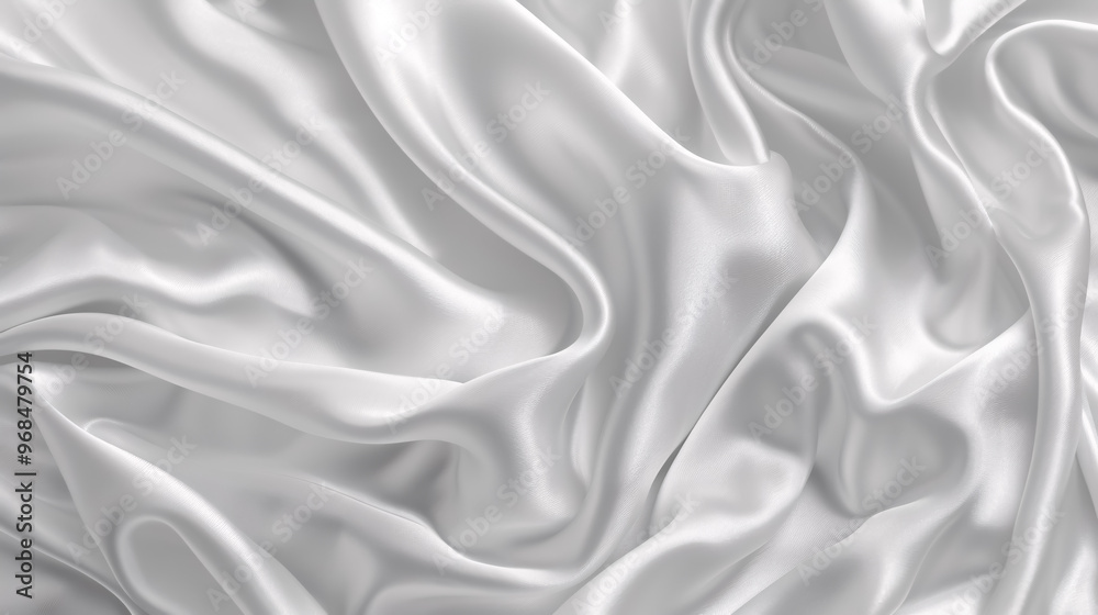 White-gray satin texture that is white silver fabric silk panorama background with a beautiful soft blur pattern. White-gray satin texture that is white silver fabric silk panorama background with a beautiful soft blur pattern.