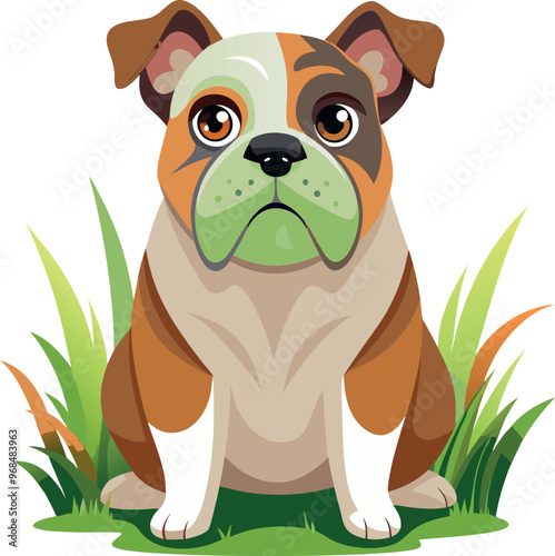 Realistic French bulldog dog Vector Graphics illustration EPS, PNG file for available free download