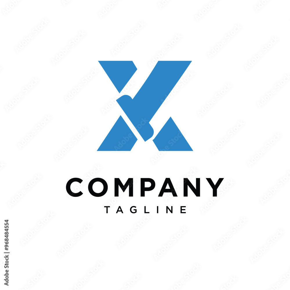 Letter X Plumbing Pipe Logo icon