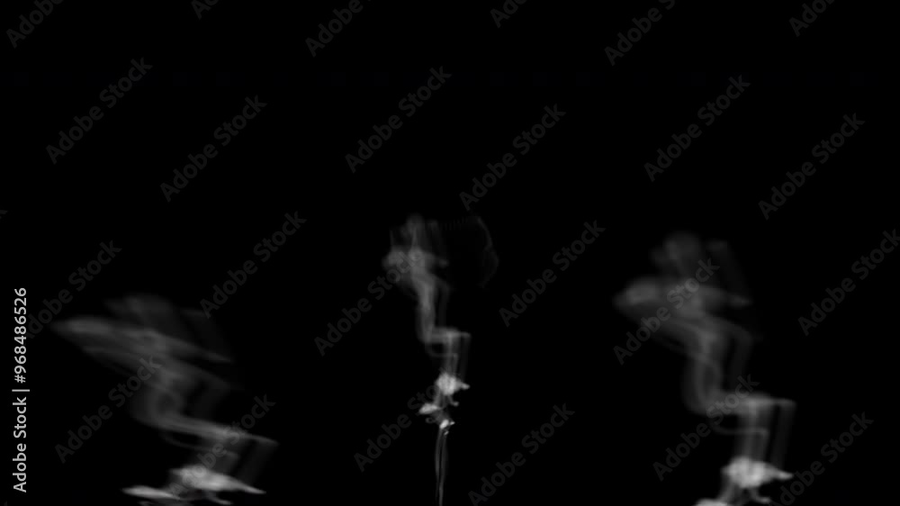 Three abstract smoke-like figures moving on a dark background, creating a surreal and mysterious visual effect. Ideal for creative projects, digital art, and motion design. High quality 4k footage Three abstract smoke-like figures moving on a dark background, creating a surreal and mysterious visual effect. Ideal for creative projects, digital art, and motion design. High quality 4k footage