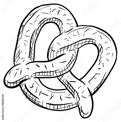 pretzel handdrawn illustration