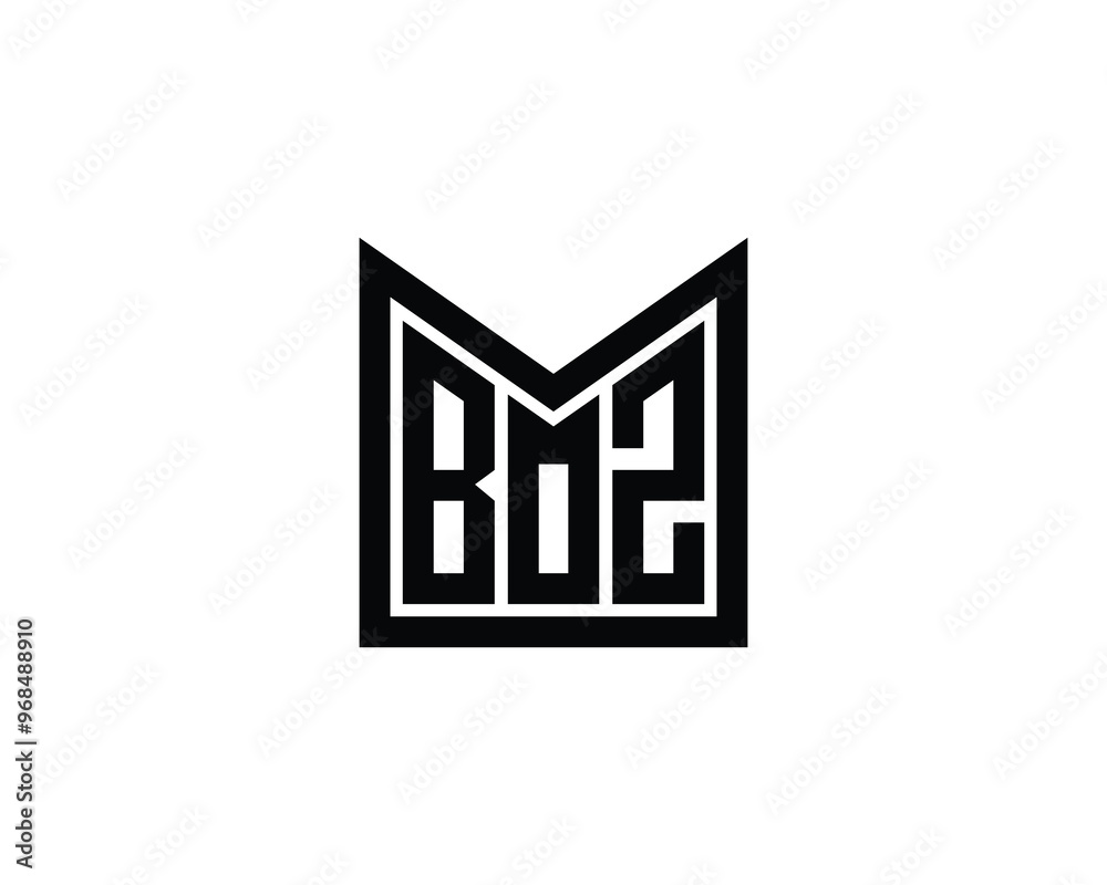 Fototapeta premium BOZ logo design vector template. BOZ