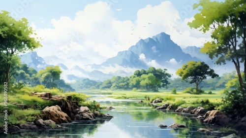 Wallpaper Mural Thai Environment Day, December 4, Generative AI Torontodigital.ca