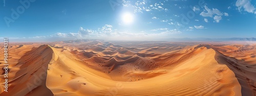 Rub' al Khali Sand Dunes: A breathtaking panorama of endless sand dunes. photo