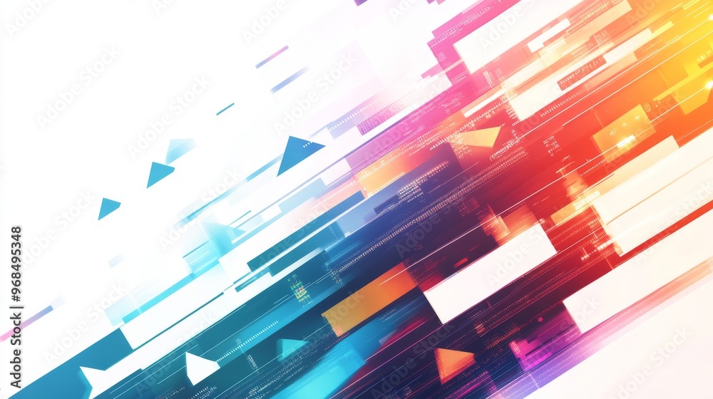Digital Innovation and Business Growth Concept with Upward Arrows and Data Points on White Background Digital Innovation and Business Growth Concept with Upward Arrows and Data Points on White Background