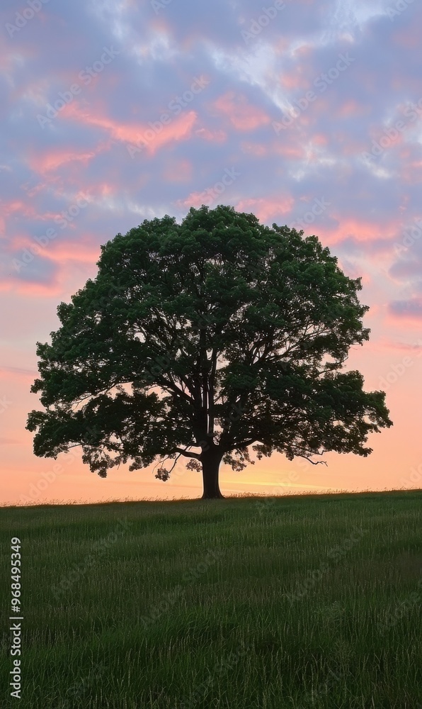 Fototapeta premium Silhouette of a Tree at Sunset