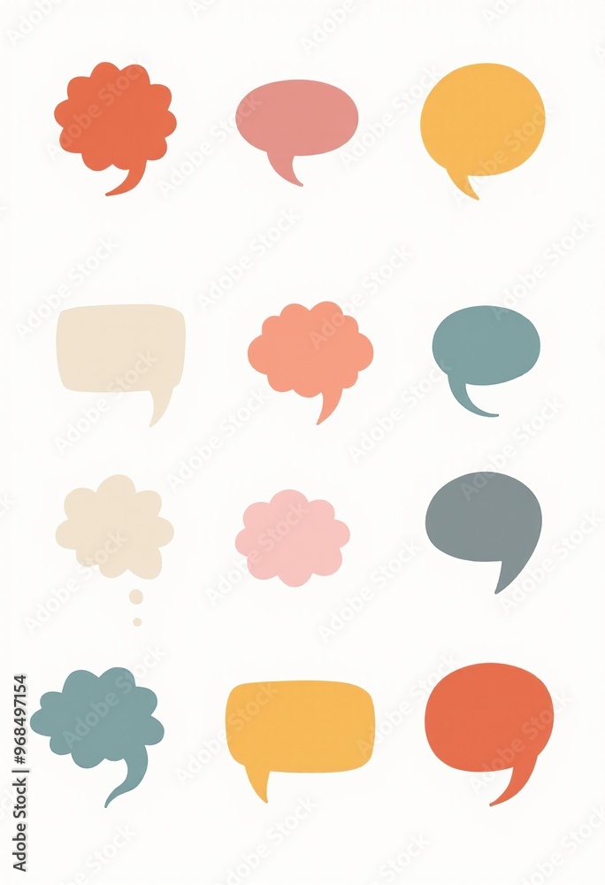 Design Elements: Speech Bubbles and Thought Bubbles Clipart Design Elements: Speech Bubbles and Thought Bubbles Clipart