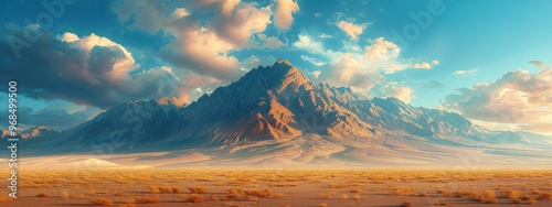 Tuwaiq Mountains Serenity: A peaceful mountain range amidst the desert. photo