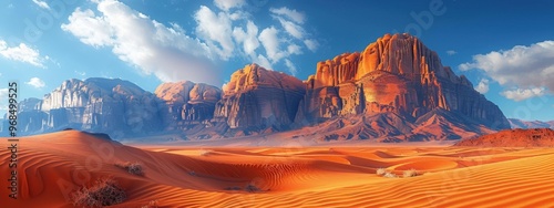 Tuwaiq Mountains Serenity: A peaceful mountain range amidst the desert. photo