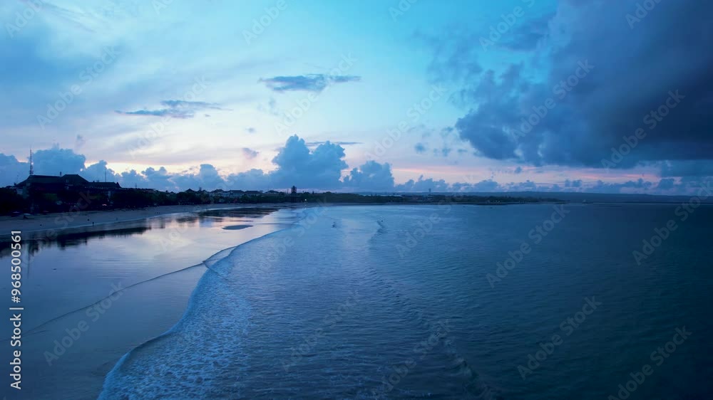 Aerial Views of Kuta Beach, Bali at Dawn Aerial Views of Kuta Beach, Bali at Dawn