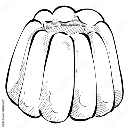 custard jelly handdrawn illustration