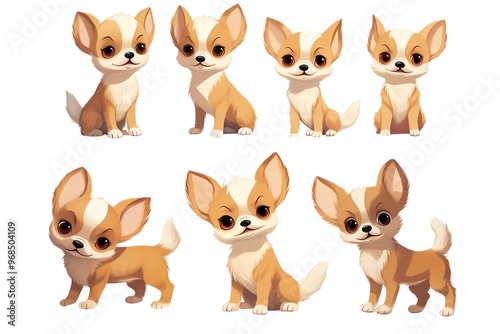 Chihuahua Fawn color short hair differenct angle 