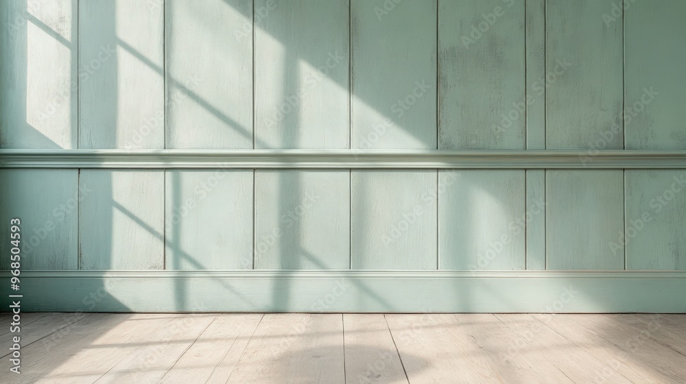 A serene, light green wall with subtle shadows, perfect for backgrounds or interior design projects. A serene, light green wall with subtle shadows, perfect for backgrounds or interior design projects.