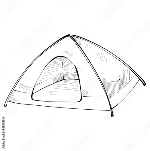 tent handdrawn illustration