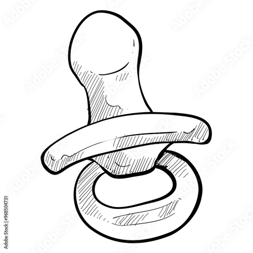 baby pacifier handdrawn illustration