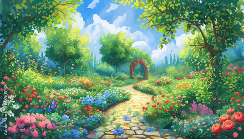 Whimsical Garden Pathway
