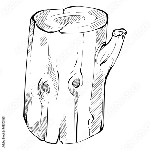 wood handdrawn illustration
