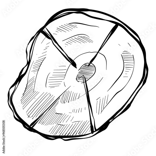 wood handdrawn illustration