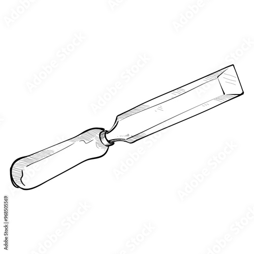 hand chisel handdrawn illustration