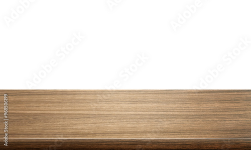 empty wooden table front view isolated PNG transparent