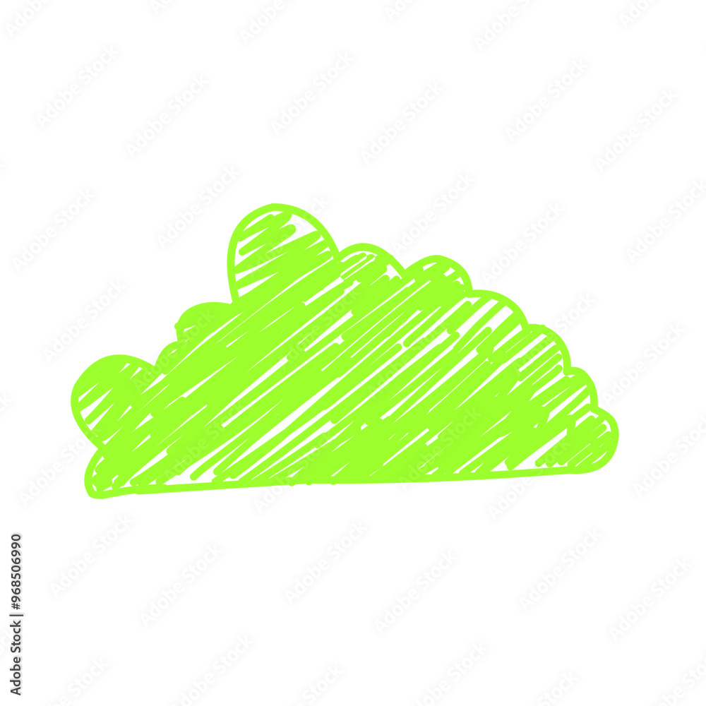 Children Drawing Green Bush Children Drawing Green Bush