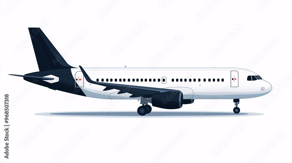 Sleek Jetliner Ready for Takeoff