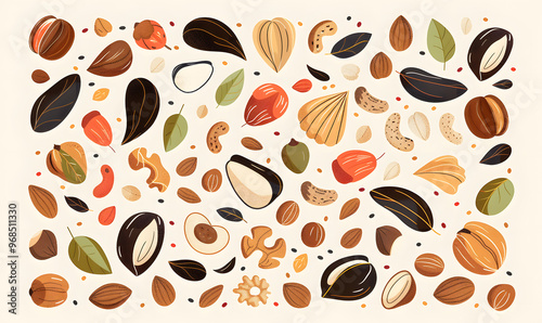 fruits and vegetable herbal concept  for background or 2d illustrator cartoon.